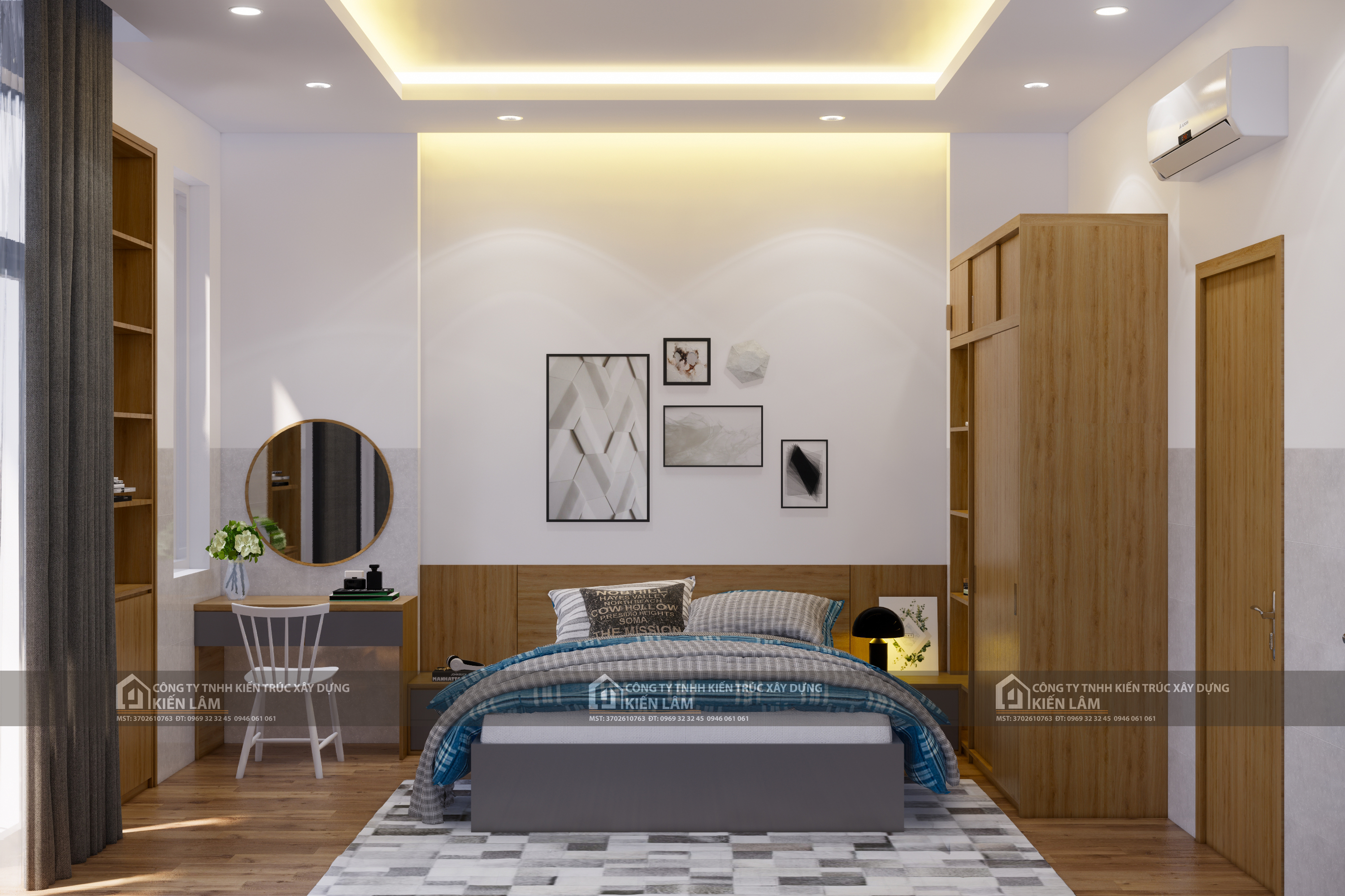 Phòng ngủ hiện đại gỗ công nghiệp -  Phú Mỹ, Thủ Dầu Một